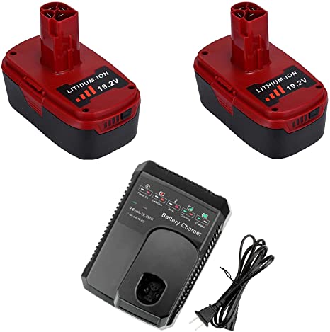 5.0Ah 19.2Volt Lithium Battery Replacement for Craftsman C3 XCP Battery   Craftsman 19.2V Battery Charger