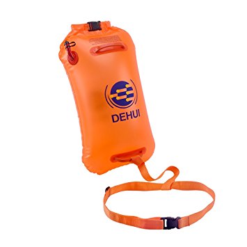 DeHui Globle Swim Safety Float and inflatable bouys for for Open Water Swimmers, Highly Visible Buoy Float for Safe Swim Training ( PVC High capacity 28L)