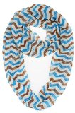 Vivian and Vincent Soft Light Weight Zig Zag Chevron Sheer Infinity Scarf