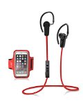 Jarv NMotion Bluetooth 40 Earbuds with Universal Sports Armband - Red