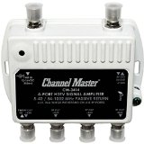 Channel Master CM3414 4-Port Distribution Amplifier for Cable and Antenna Signal