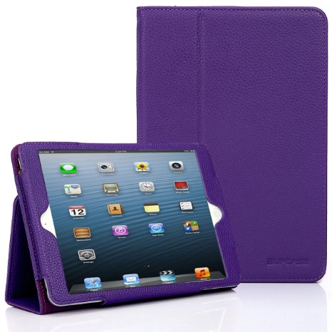 SupCase Slim Fit Folio Leather Case Cover for 7.9-Inch Apple iPad mini, Purple (MN-62A-PL)