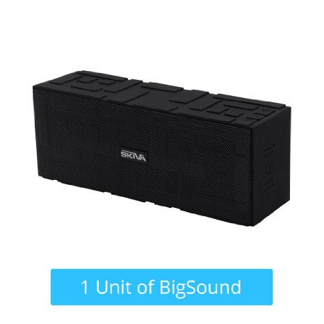 1 Pack AudioFlow BigSound Ultra Loud 15 Watts Twin 75Wx2 Active Drivers  Deep Bass Passive Subwoofer Portable Wireless Bluetooth 40 Speaker with 8 Hours of Battery 3000mAh ModelSP101