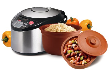 VitaClay VM7900-6 Smart Organic Multi-Cooker- A Rice Cooker Slow Cooker Digital Steamer plus bonus Yogurt Maker 6 Cup32-Quart