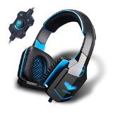 UINSTONE PC Stereo Gaming Headset with Microphone Deep Bass Headphone - Blue
