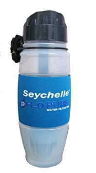 Seychelle pH2O Pure Water 28oz Flip Top Water Bottle with PH Enhancing and Radiological Filter