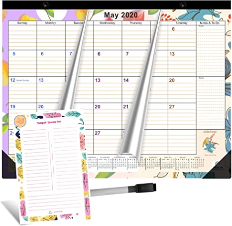 2020-2021 Large Magnetic Calendar for Fridge by StriveZen, 16x12 inches, Big Monthly Pages April 2020 -December 2021, Bonus Dry Erase Notepad/Grocery List and Dry Erase Marker
