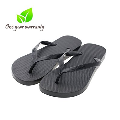 Flip-Flops beach slim Sandal for Men, Memorygou Black design comfort Proof Slippers black