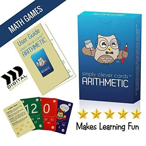 Math Flash Playing Cards Arithmetic with User Guide