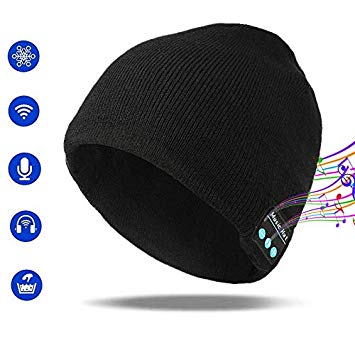 Pardecor Wireless Hat Bluetooth Beanie, Knit Music Cap with V5.0 Headphones Headset for Outdoor Running Skiing Camping Hiking, Unique Christmas Tech Gifts for Women Mom Her Men Teens Boys Girls Mens