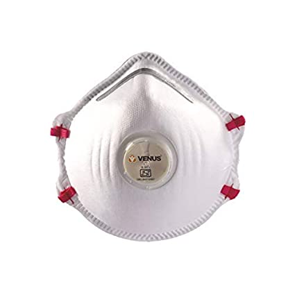 Venus Safety V-20 Cup Filter Respirator with Valve, ISI and DGMS Approved