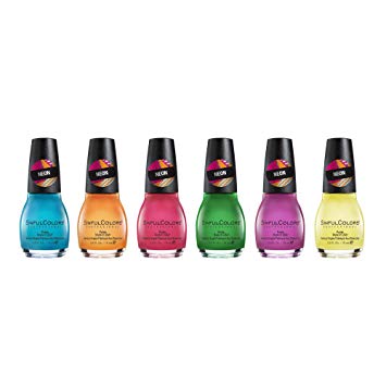 SinfulColors Neon Nail Polish Collection, 6 Count