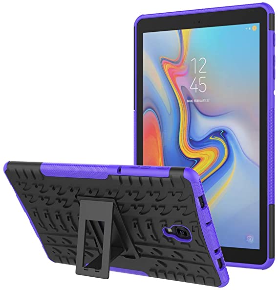 Galaxy Tab A 10.5 Case,Roiskin Shock-proof Dropproof Rugged Cover Heavy Duty Protective Case with Kickstand for Samsung Galaxy Tab A 10.5 2018 Model SM-T590/T595-Purple