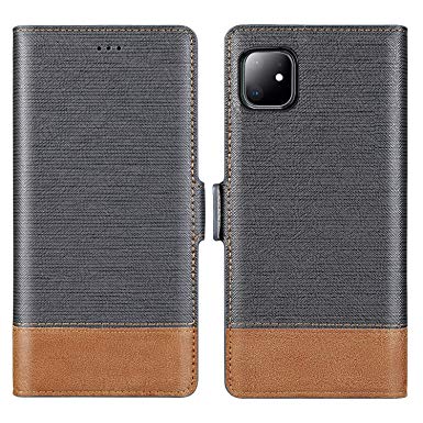 iPhone 11 Wallet Case,FLYEE iPhone 11 case Flip Shockproof Protective Folding Cover PU Leather Magnetic with Credit Card Slots and Cash Pocket for Men Fit Apple iPhone 11 6.1 inch [Gray]