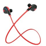 Rymemo Lightweight Wireless Bluetooth 40 Portable Earbuds Sport Headphones Stereo Headsets Earphones With Build-in microphone for Iphone 6 6 plus5s 5c 4s 4 Ipad 2 3 4 and other IOSAndroid cellphone BlackRed