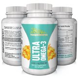 Ultra Omega 3 Fish Oil Soft Gel Caps Naturally Purified Fish Oil 1000mg Per Serving Best Omega 3 Supplement - Fully Guaranteed By Manganaturals