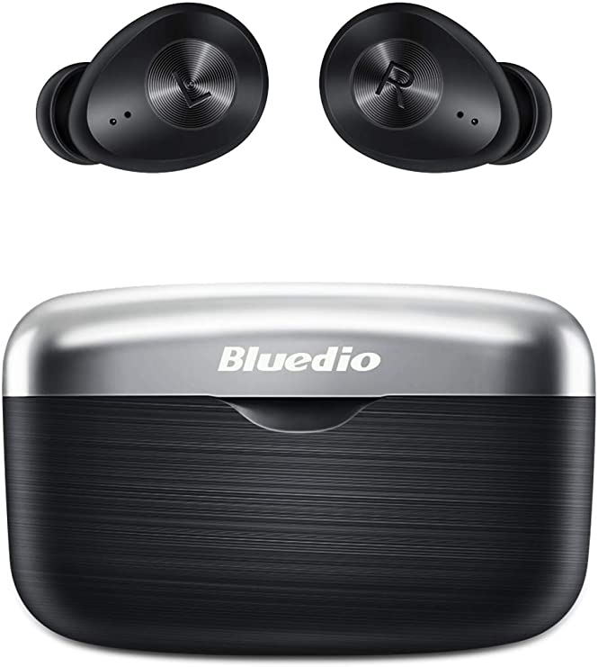 Wireless Earbuds with CVC 8.0 Noise Cancellation, Bluedio Fi Bluetooth 5.0 in-Ear Earphones Earbuds Headphones with Stereo Sound Deep Bass Built-in Mic for Sports,Workout,Gym| 6Hrs Battery Duration