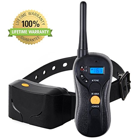 Premium Waterproof Dog Training Collar with Remote 650Yds, Easy-use Rechargeable Dog Shock Collars for Large Small Medium Dogs with Beep Vibration Shock Electric Collars( 10-100 LB)