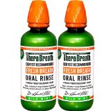 TheraBreath Dentist Recommended Fresh Breath Oral Rinse - Mild Mint Flavor 16 Ounce Pack of 2