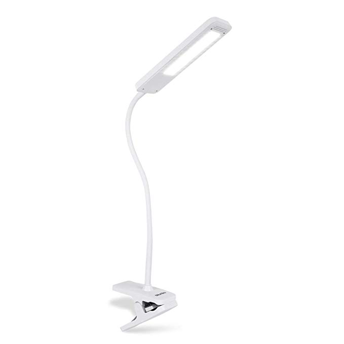 Albrillo 22 LEDs Reading Lamp, 3 Brightness, Touch Control, Easy Clip on Book Light, USB Port, Flexible Gooseneck