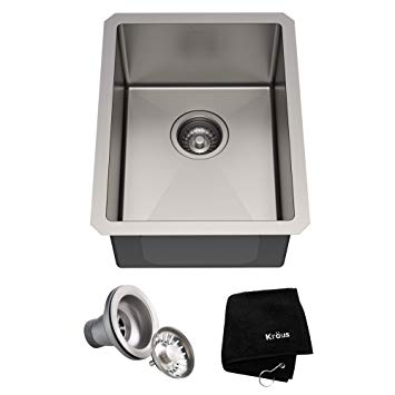 Kraus KHU101-14 Standart PRO Kitchen Stainless Steel Sink, 14 Inch,