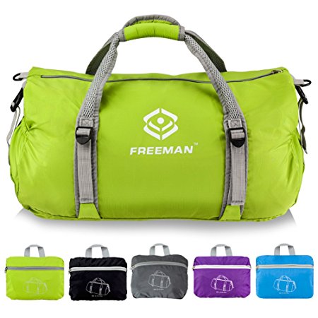 Freeman Small Sports Duffel Gym bag for Men Women Kids,Nylon Sports Bag Lightweight Waterproof with Pockets
