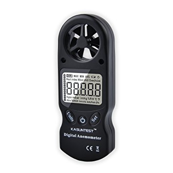 KASUNTEST 8-in-1 Handheld Digital Anemometer Weather Meter with Temperature, Humidity, Dewpoint, Heat Index, Wind Chill, Altitude Barometer KT-302