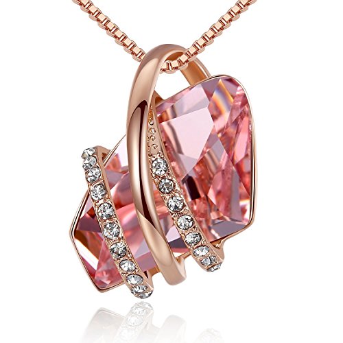 Leafael "Wish Stone" Swarovski Elements Austrian Crystal Focal Shape Pendant Necklace, 18" 2"
