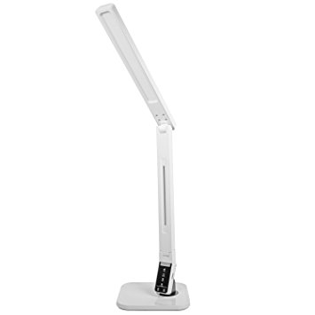 Newhouse Lighting MTR-WH Mtr-BK Led Desk Lamp with Usb Charging, Dimming & Color Changing, White,