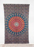Inlakesh Mandala Tapestry NEW 2015 100 Cotton - For your Wall Bedroom Beach Throw Meditation Dorm Hanging - Style Indian Buddhist Tibetan mystic green