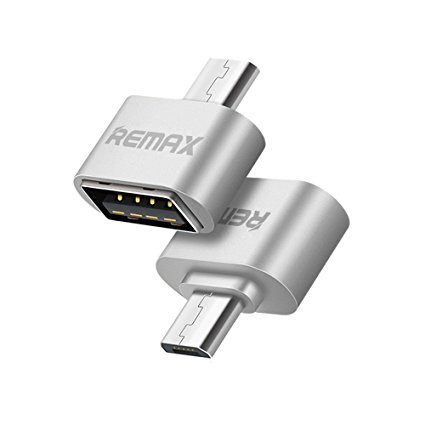 Joyshare Micro USB OTG to USB Adapter - Micro USB Male OTG to USB Female Adapter - Silver - 1 Pack
