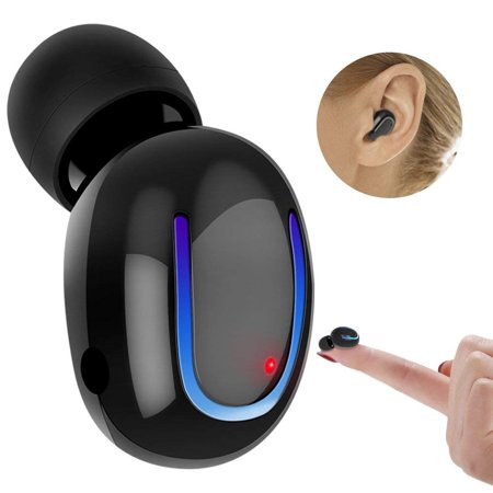 Bluetooth Earbud, KIPIER Wireless Headset Mini Car Earphone Hands Free Call Invisible In-Ear Sport Headphone with Microphone for iPhone, Smartphones Android-One Piece (Black)