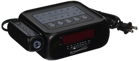 Supersonic SC371 Digital Projection Alarm Clock with Radio