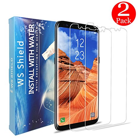 Galaxy S8 Screen Protector, Automoness Full Coverage HD Ultra Clear Anti-Bubble Wet Applied 3D Galaxy S8 Screen Protector for Samsung Galaxy S8 [Case Friendly] [Not Glass] (2-Pack)