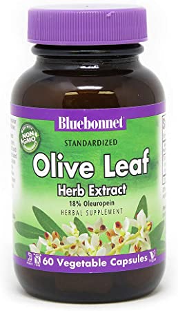 Bluebonnet Nutrition Standardized Olive Leaf Herb Extract, 60 Count