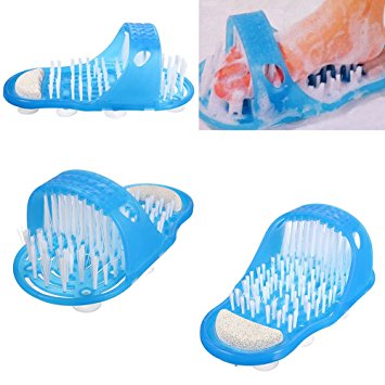 Shower Foot Massager Scrubber Grooming Feet Tool Bathroom Callous Remover Strong Mineral Heads Boost Circulation And Provide A Deep Clean Bathroom Brush Cleaning Slipper Massage Scrubber With Sucker