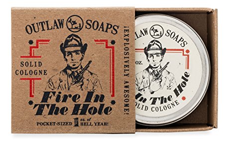Fire in the Hole Campfire Solid Cologne - 1 oz - Smells like campfire, gunpowder, sagebrush, whiskey, and basically a great weekend camping - men's or women's cologne