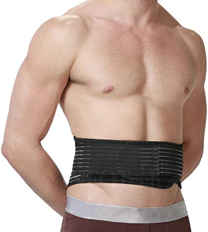 Neotech Care Magnetic Heat Lower Back Brace - Self Heating Lumbar Support Belt - Tourmaline   Magnets Fabric - Waist/Pain Relief (Black, XXXL)