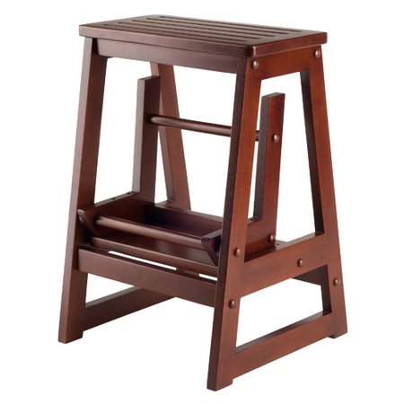 Winsome 2-Step Wood Step Stool with 200 lb. Load Capacity