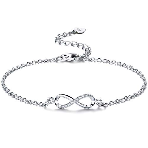 F.ZENI Women Bracelet 925 Silver Infinity Bracelet for Women