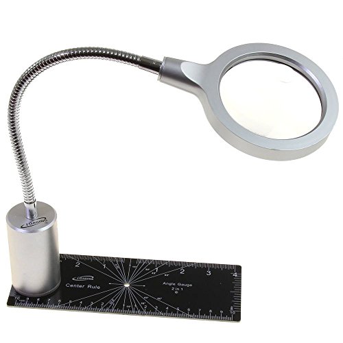 iGaging 36-LED58 Lighted 4X Magnifier with 8X Spot Viewer/Desk Flexible Goose Neck, Magnetic Base, 12 Super Bright LED Lamp