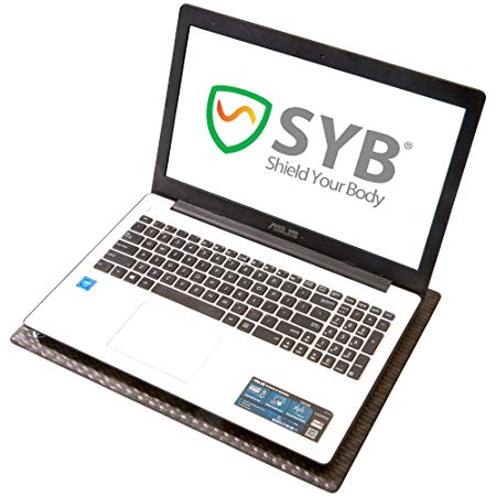 SYB Laptop Pad, EMF Radiation Protection Shield & Heat Blocker for Laptops (17", Smoke Grey)