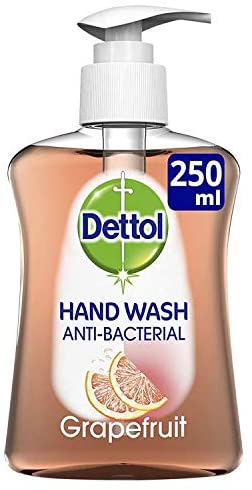Dettol Moisture Antibacterial Hand Wash Soap, Grapefruit, Dispensing Pump, 250 ml