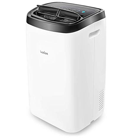 Ivation 12,000 BTU Portable Air Conditioner – Powerful AC Unit & Dehumidifier w/Remote Control, Adjustable Fan Speed, Window Kit, Digital LED Display & Multiple Operating Modes - 400 Sq/Ft Coverage