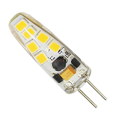 Reelco 6-Pack Dimmable LED G4 Mini Bi-pin Base Light Bulb AC/DC 12V 3Watts Warm White 2700K-3000K 20W G4 Halogen Bulb Replacement