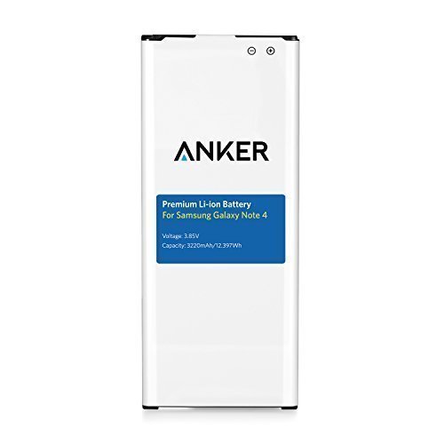Anker Replacement Battery for Samsung Galaxy Note 4 N910, N910U 4G LTE, N910V(Verizon), N910T(T-Mobile), N910A(AT&T), N910P(Sprint), 3220mAh Li-ion Battery [NFC/Google Wallet Capable]