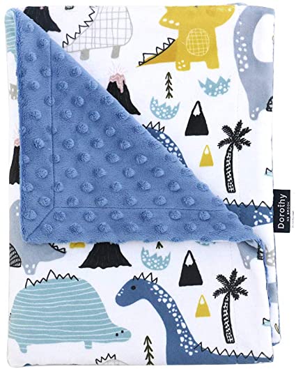 NS Brook Baby Blankets 28" x 40" Unique Design Soft Minky Blanket for Newborns Nursery Stroller Receiving Toddlers Crib Bedding for Boy or Girl