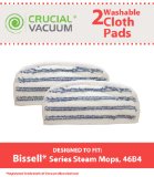 2 Bissell Washable and Reusable Pads Fit Bissell Steam and Sweep Hard Floor Cleaner Series 46B4 Replaces Bissell Part 75F5 2032200 203-2200 Does Not Fit Bissell Powerfresh Mop 1940 Designed and Engineered by Crucial Vacuum