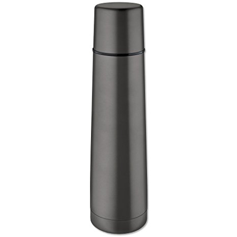Isosteel VA-9554QAT 0.9 Litre 18/ 8 Stainless Steel Slimline Double-Walled Vacuum Flask, Titanium Gray by Isosteel